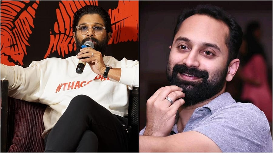 Allu Arjun and Fahadh acted together in 'Pushpa'. Credit: IANS Photo/IANS Photo