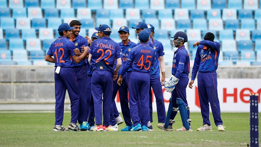 The Indian pace duo of Rajvardhan Hangargekar and Ravi Kumar made the ball talk though the former was a tad unlucky to not get a wicket. Credit: IANS Photo