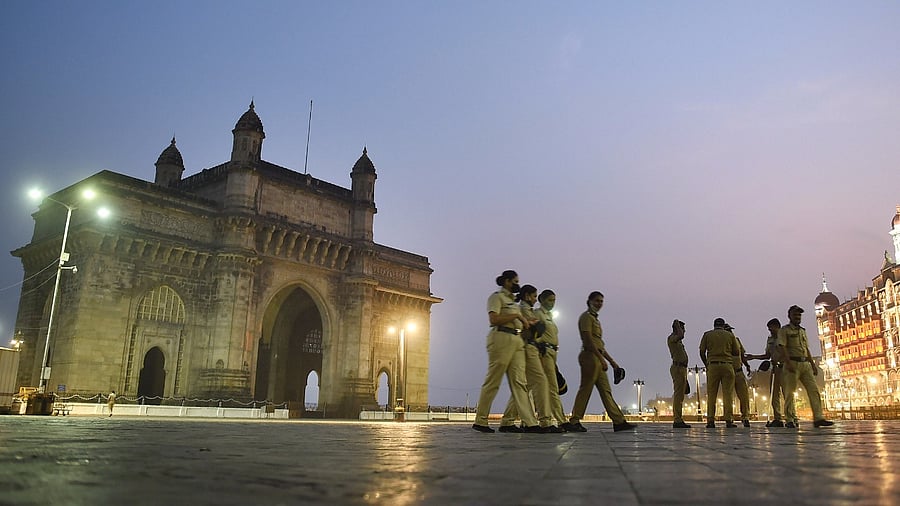 Mumbaikars' favourite destinations like the Gateway of India, Marine Drive and seafronts at Dadar, Girgaon and Juhu wore almost a deserted look. Credit: PTI Photo