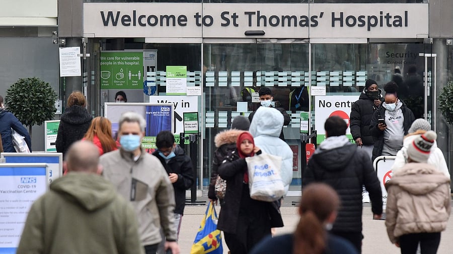 Data from recent Scotland study suggested Omicron is associated with a two-thirds reduction in risk of hospitalisation when compared with Delta. Credit: AFP Photo