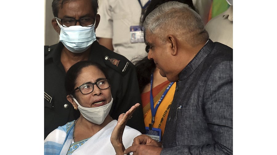 Though the conflict between the Governor and the state government is nothing new in state politics and started way back in 1967, the skirmish between Dhankhar and the state government has gone beyond the corridors of legislative decorum and political etiquette. Credit: PTI File Photo