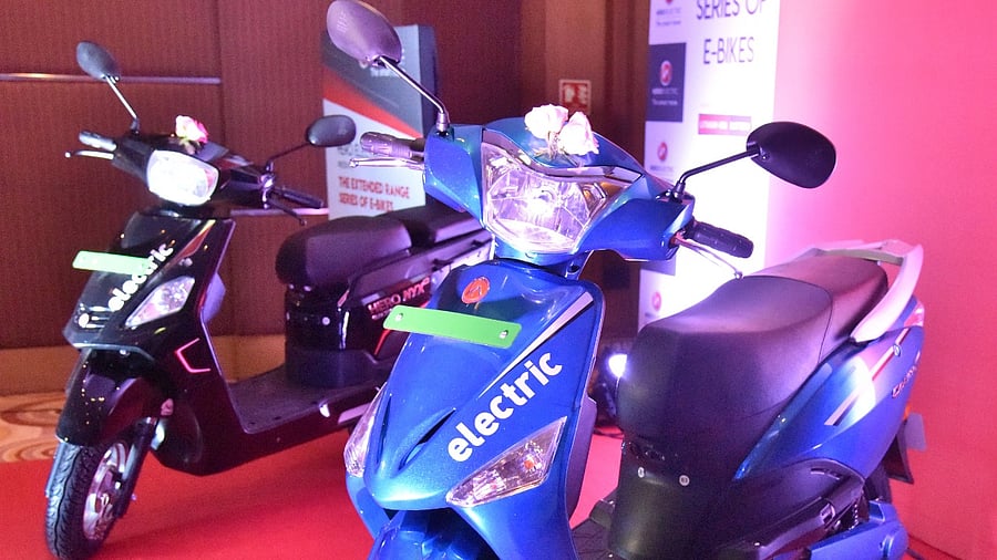 Hero electric vehicles. Credit: DH File Photo