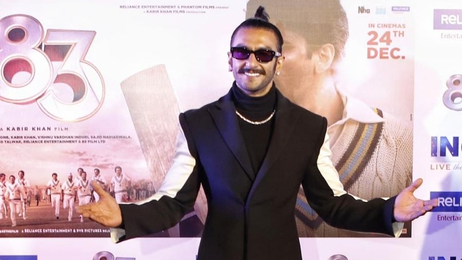 The film stars Ranveer Singh in the lead as Kapil Dev. Credit: IANS Photo
