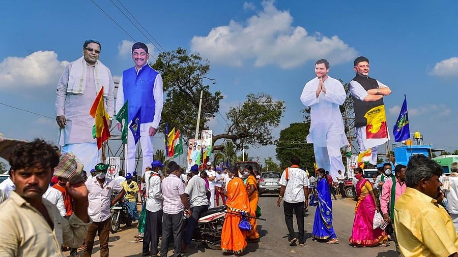 Congress Padayatra from Mekedatu to Bengaluru. Credit: PTI Photo