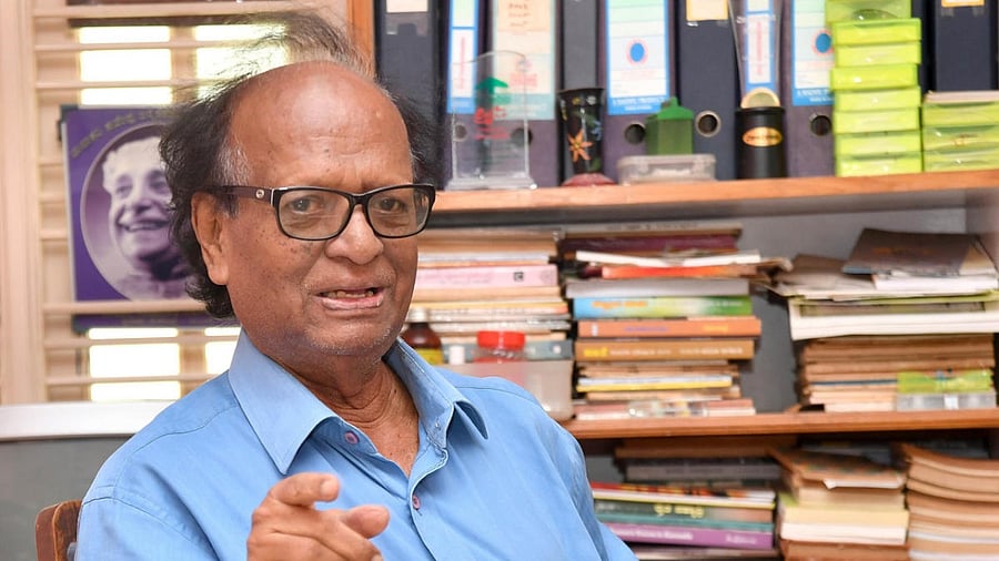 Former President of Kannada Sahitya Parishat Dr Chandrashekhar Patil. Credit: DH File Photo