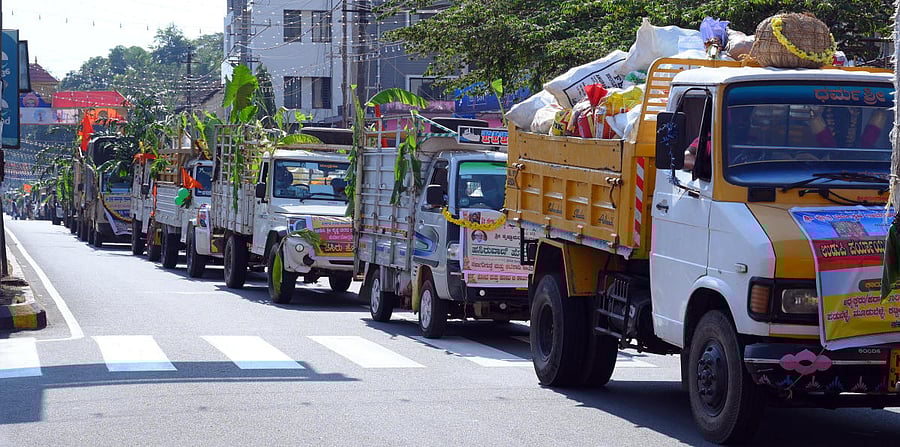 The horekanike procession in Udupi.