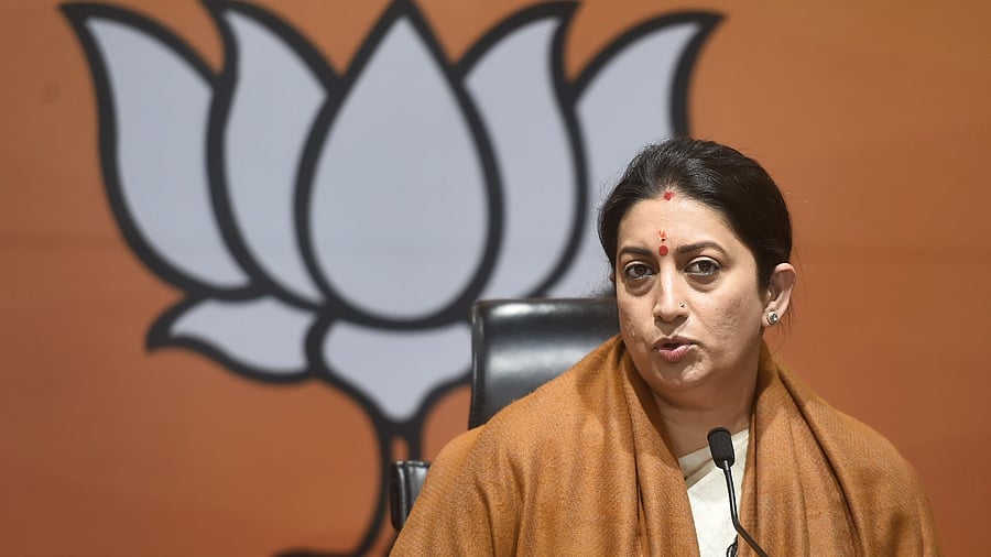 Union Women and Child Development Minister Smriti Irani. Credit: PTI Photo