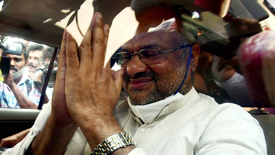 Bishop of Jalandhar Franco Mulakkal after being acquitted in the rape case  by a court in Kottayam district of Kerala on Friday. Credit: Special Arrangement