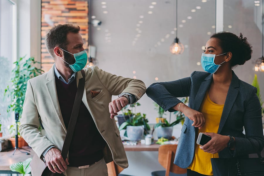 When offices do open up, employers will need to implement creative processes to contain future threats from Covid-19. Istock images 