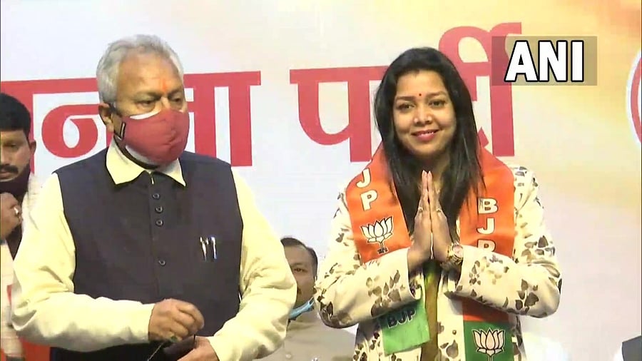 Former Congress leader Priyanka Maurya. Credit: Twitter/@ANI