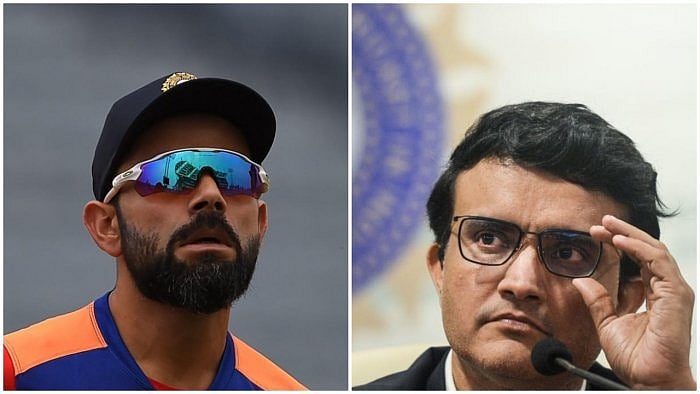 Virat Kohli and BCCI president Sourav Ganguly. Credit: AFP Photo