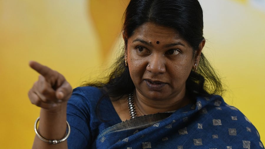 DMK leader and Lok Sabha MP Kanimozhi. Credit: AFP File Photo
