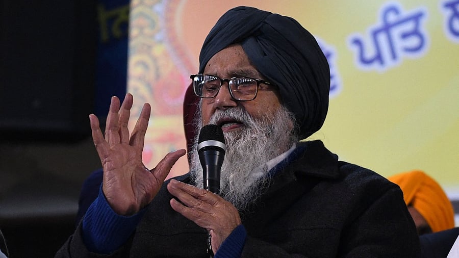 Former Punjab Chief Minister Parkash Singh Badal. Credit: AFP Photo