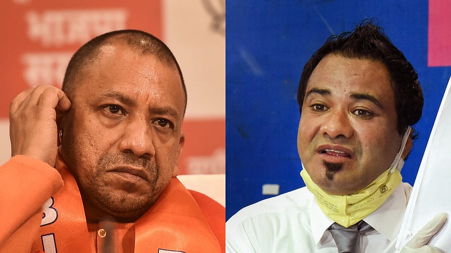  Yogi Adityanath and Dr Kafeel Khan. Credit: PTI Photos