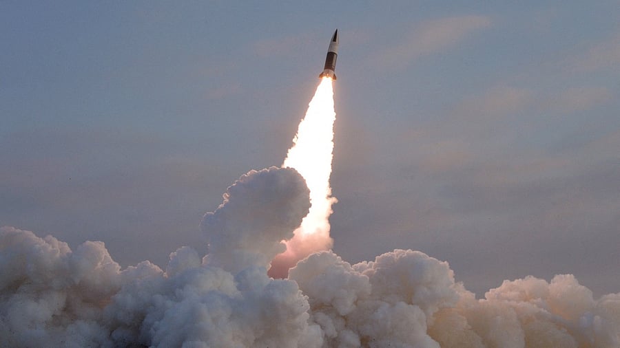 A file photo of a missile launch in North Korea. Credit: Reuters Photo