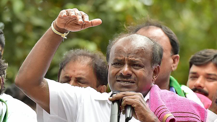 JD(S) leader H D Kumaraswamy. Credit: DH File Photo