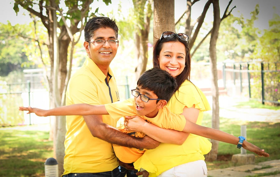 Rishabh Tripathi with wife Shradha and son Advik. The couple also has a seven-year-old daughter. The accident occurred on the last day of their trip to Himachal Pradesh, on December 22.