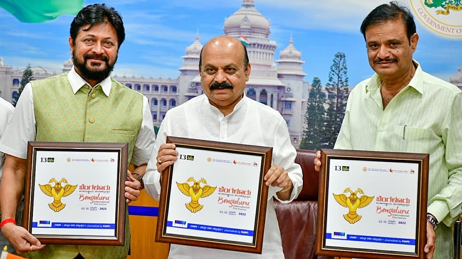 The Chief Minister also released the BIFF logo on the occasion. Credit: IANS Photo