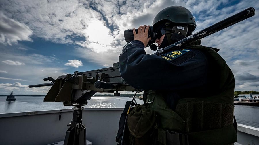 Fighter jets could be heard carrying out drills above the Finnish capital this week, while Sweden recently deployed troops to a Baltic outpost in response to rising tensions. Credit: AFP File Photo