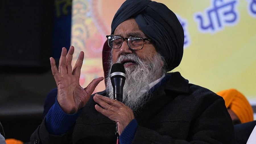 Former chief minister of Punjab Parkash Singh Badal. Credit: PTI Photo