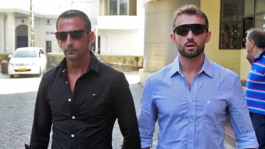 Salvatore Girone (R) and Massimiliano Latorre. Credit: Reuters file photo