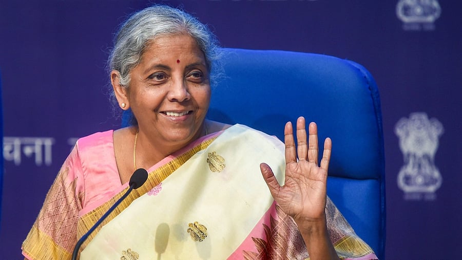 Union Finance Minister Nirmala Sitharaman addresses a post Budget press conference at National Media Centre, in New Delhi, Tuesday. Credit: PTI Photo