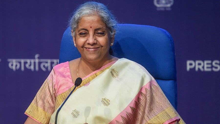 Union Finance Minister Nirmala Sitharaman addresses a post Budget press conference. Credit: PTI Photo