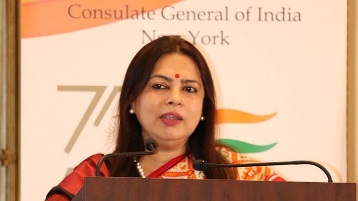 Minister of State for External Affairs Meenakashi Lekhi. Credit: Twitter/@IndiainNewYork