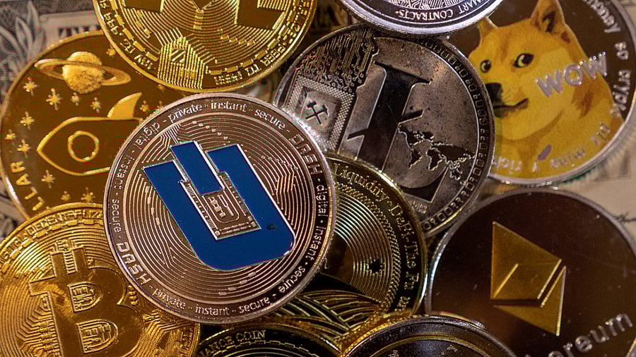 Representations of virtual cryptocurrencies. Credit: Reuters Photo