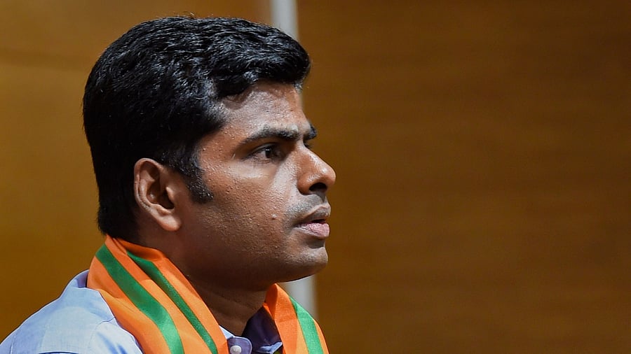 Tamil Nadu BJP President K.Annamalai. Credit: PTI File Photo