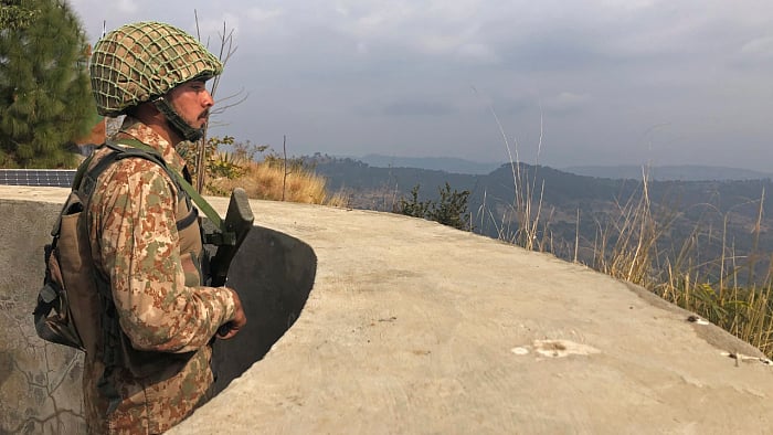 A Pakistan's army soldier stands guard. Credit: AFP Photo