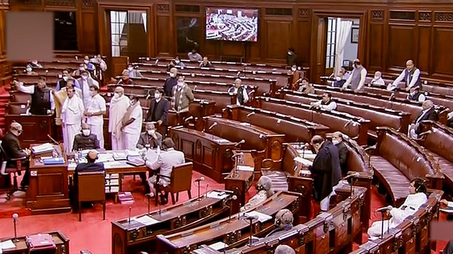 A view of the Rajya Sabha during the Budget Session. Credit: PTI File Photo