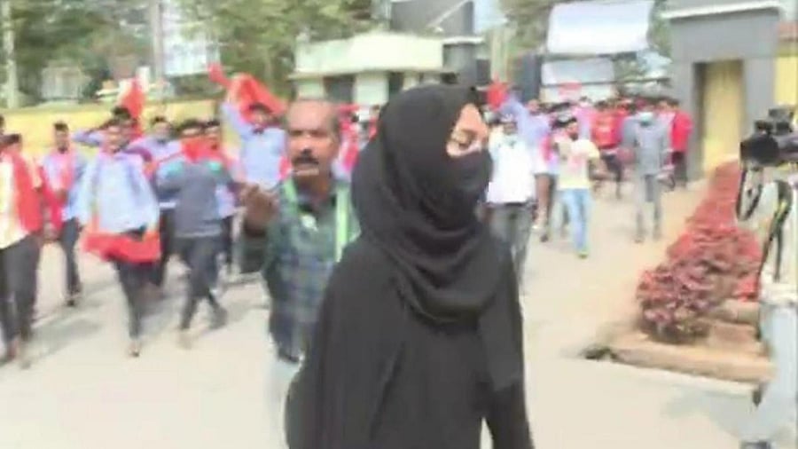 Muskan is a student at a Mandya college. Credit: Video screengrab