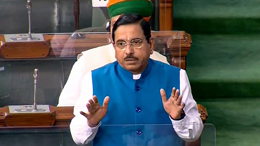 Parliamentary Affairs Minister Pralhad Joshi. Credit: PTI Photo