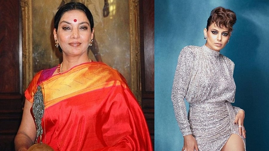 Hindi cinema star Shabana Azmi and actress Kangana Ranaut. Credit: IANS