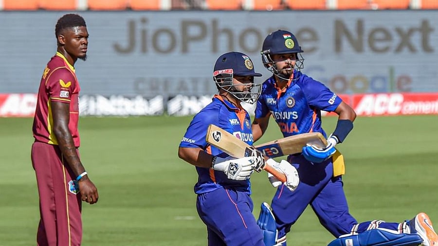 ickets, during the third ODI cricket match between India and West Indies, at the Narendra Modi Stadium in Ahmedabad, Friday, Feb 11, 2022. Credit: PTI Photo