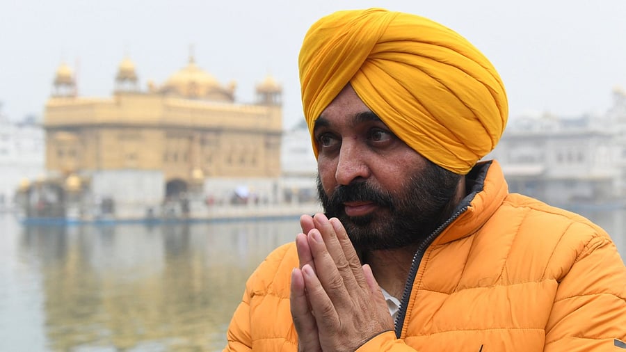 AAP's Punjab CM candidate Bhagwant Mann. Credit: AFP File Photo