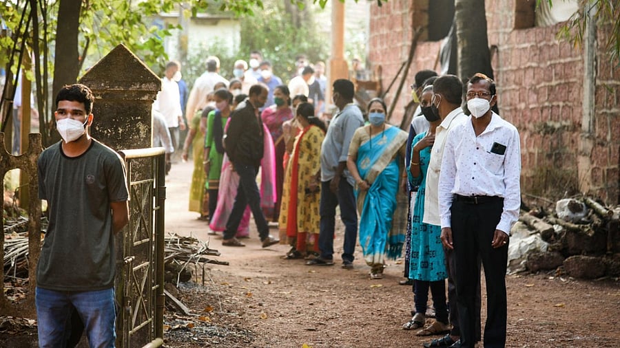 Voting in first phase of Goa elections. Credit: PTI Photo