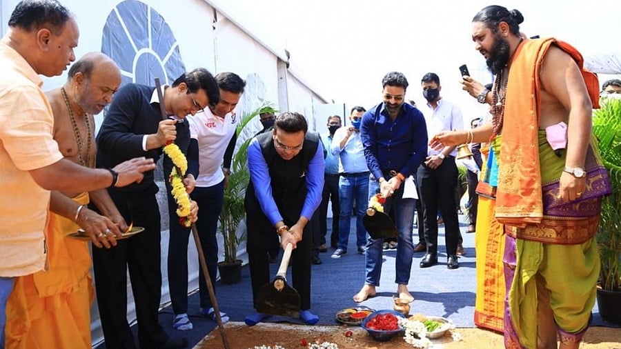 The NCA's foundation stone was laid by secretary Jay Shah on February 14. Credit: IANS Photo