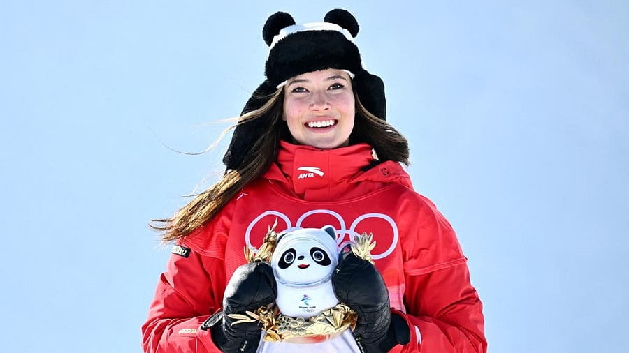 The 18-year-old set the seal on a hugely successful Games with another commanding performance, clinching the title before she had even started her third and final run. Credit: AFP Photo