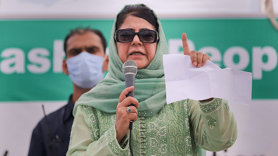 Peoples Democratic Party (PDP) leader Mehbooba Mufti. Credit: PTI Photo