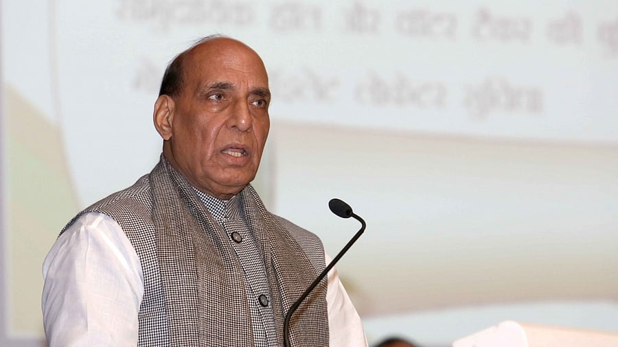 Defence Minister Rajnath Singh. Credit: IANS Photo