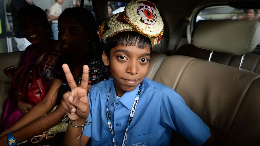 Indian chess prodigy R Praggnanandhaa. Credit: AFP File Photo