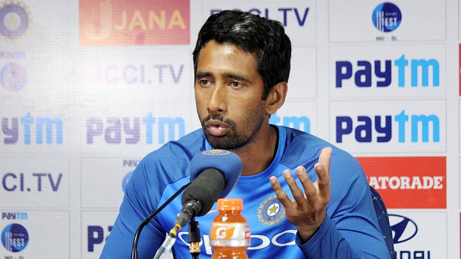 India wicket-keeper Wriddhiman Saha. Credit: PTI File Photo