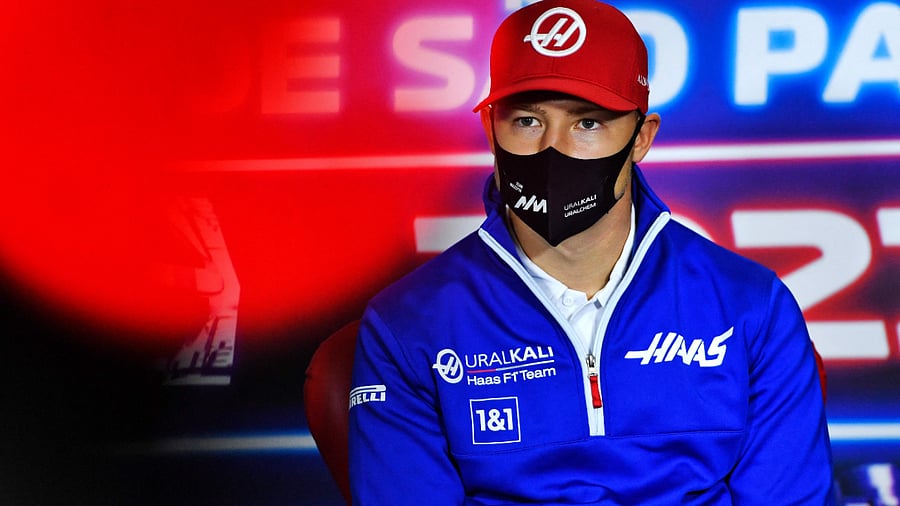 Haas' Russian driver Nikita Mazepin. Credit: AFP Photo