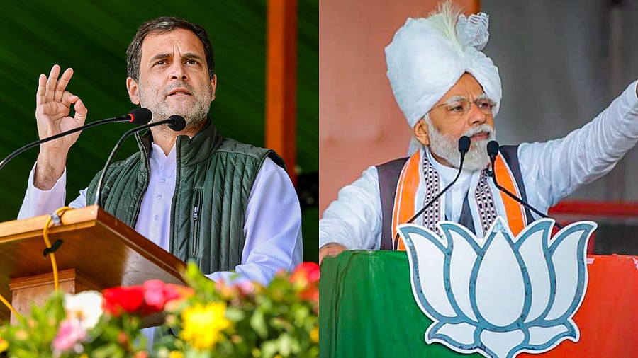 Congress leader Rahul Gandhi and Prime Minister Narendra Modi. Credit: PTI Photo
