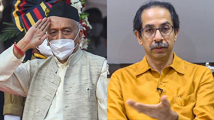 Maharashtra Governor Bhagat Singh Koshyari and Chief Minister Uddhav Thackeray. Credit: PTI Photo