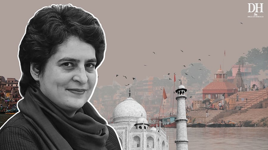 Congress leader Priyanka Gandhi. Credit: DH Creative