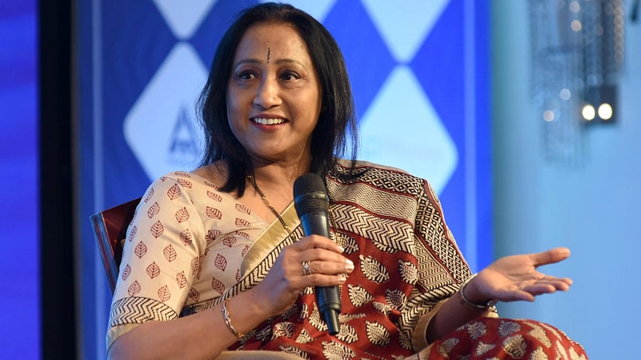 Ashwini Nachappa speaks at the Bengaluru 2040 Summit. Credit: DH photo