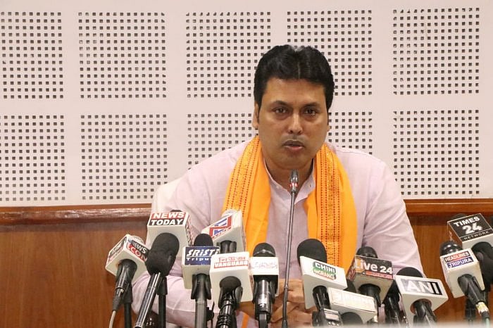 Tripura Chief Minister Biplab Kumar Deb. Credit: DH File Photo